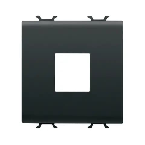 ADAPTER FOR HOUSING DATA CONNECTORS - TYPE AMP/KEYSTONE JACK - 2 MODULE - SATIN BLACK - CHORUSMART