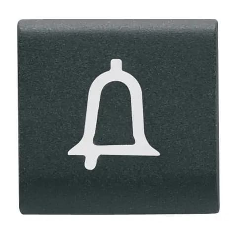 INTERCHANGEABLE BUTTON KEY - 22X22mm - BELL - SATIN BLACK - CHORUSMART