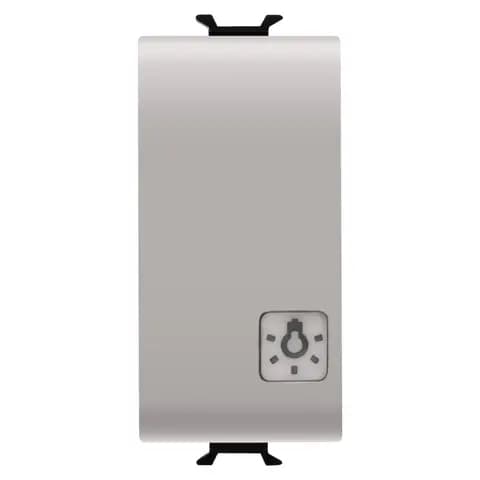 PUSH-BUTTON 1P 250V ac - NO 16A ILLUMINABLE - WITH REPLACEABLE NEUTRAL LENS - SYMBOL LIGHT - 1 MODUL