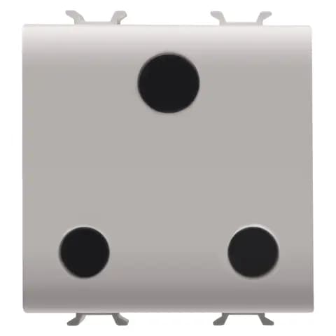 INDIAN/SOUTH AFRICAN STANDARD SOCKET-OUTLET 250V ac - 2P+E 16A - 2 MODULES - NATURAL SATIN BEIGE - C