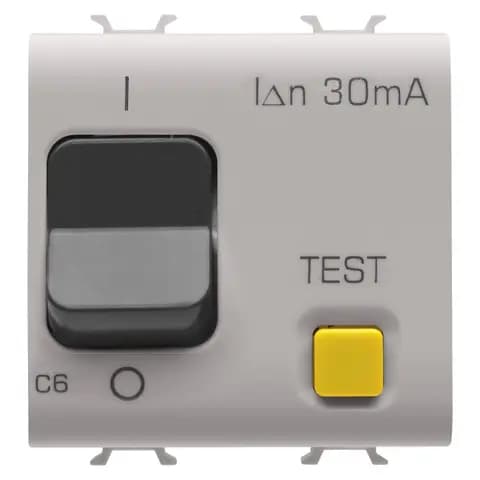 RESIDUAL CURRENT BREAKER WITH OVERCURRENT PROTECTION - C CHARACTERISTIC - CLASS A - 1P+N 6A 230Vac 3