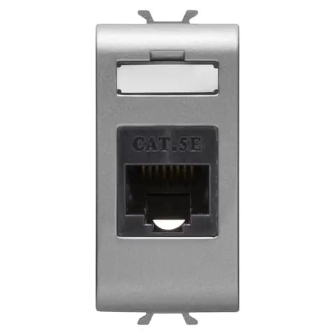RJ45 SOCKET - CATEGORY 5e - UTP - 1 MODULE - TITANIUM - CHORUSMART