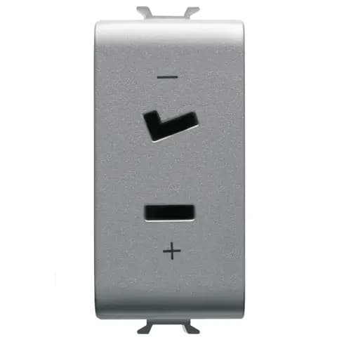 SELV SOCKET-OUTLET - 2P 6A 24V POLARIZED - 1 MODULE - TITANIUM - CHORUSMART