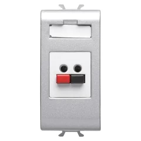 AUDIO AND VIDEO SOCKET - SPEAKER SOCKET - 1 MODULE - TITANIUM - CHORUSMART
