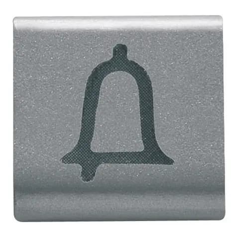INTERCHANGEABLE BUTTON KEY - 22X22mm - BELL - TITANIUM - CHORUSMART