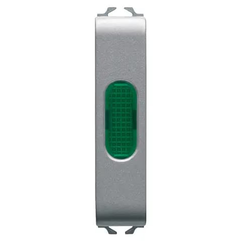SINGLE INDICATOR LAMP - GREEN - 1/2 MODULE - TITANIUM - CHORUSMART