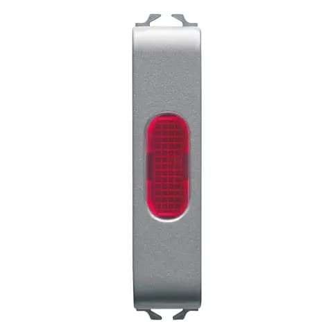 SINGLE INDICATOR LAMP - RED - 1/2 MODULE - TITANIUM - CHORUSMART