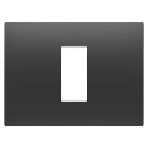 EGO PLATE - IN TECHNOPOLYMER - 1 MODULE - SATIN BLACK - CHORUSMART