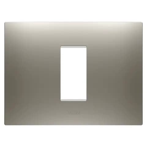 EGO PLATE - IN PAINTED TECHNOPOLYMER - 1 MODULE - STEEL - CHORUSMART