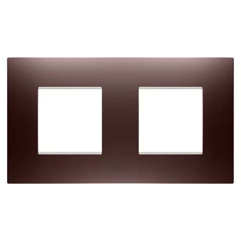 EGO INTERNATIONAL PLATE - IN PAINTED TECHNOPOLYMER - 2+2 MODULES HORIZONTAL - COPPER - CHORUSMART