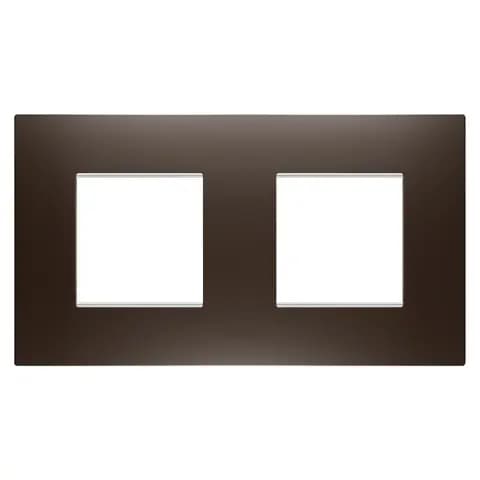 EGO INTERNATIONAL PLATE - IN PAINTED TECHNOPOLYMER - 2+2 MODULES HORIZONTAL - BROWN SHADE - CHORUSMA