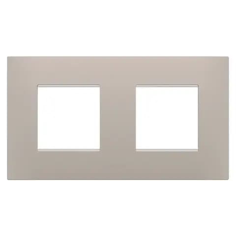 EGO INTERNATIONAL PLATE - IN TECHNOPOLYMER - 2+2 MODULES HORIZONTAL - DARK SAND - CHORUSMART