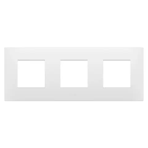 EGO INTERNATIONAL PLATE - IN TECHNOPOLYMER - 2+2+2 MODULES HORIZONTAL - SATIN WHITE - CHORUSMART