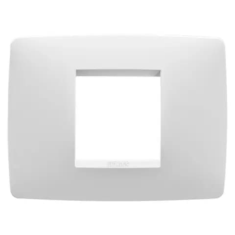 ONE PLATE - IN PAINTED TECHNOPOLYMER - 2 MODULE - SATIN WHITE - CHORUSMART