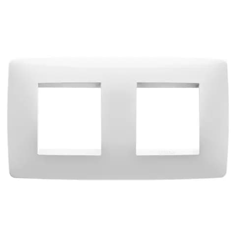 ONE INTERNATIONAL PLATE - TECHNOPOLYMER - 2+2 MODULES HORIZONTAL - WHITE - CHORUSMART