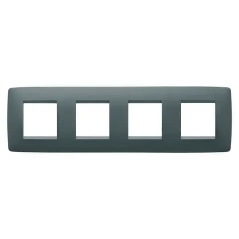 ONE INTERNATIONAL PLATE - IN PAINTED TECHNOPOLYMER - 2+2+2+2 MODULES HORIZONTAL - TEAL - CHORUSMART