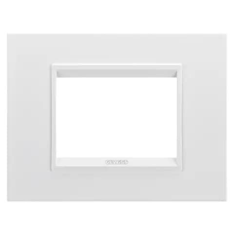 LUX PLATE - IN METAL - 3 MODULES - MONOCHROME SATIN WHITE - CHORUSMART