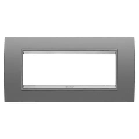 LUX PLATE - IN METAL - 6 MODULES - MONOCHROME ALUMINIUM - CHORUSMART