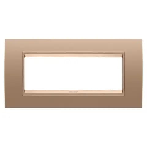 LUX PLATE - IN METAL - 6 MODULES - SOFT COPPER - INNER FRAME MATT SOFT COPPER - CHORUSMART