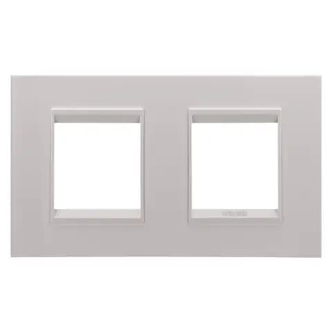 LUX INTERNATIONAL PLATE - IN METAL - 2+2 MODULES HORIZONTAL - MONOCHROME NATURAL BEIGE - CHORUSMART
