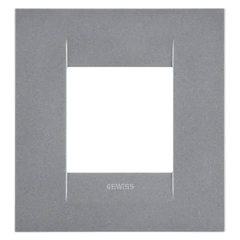 GEO INTERNATIONAL PLATE - IN PAINTED TECHNOPOLYMER - 2 MODULES - TITANIUM - CHORUSMART