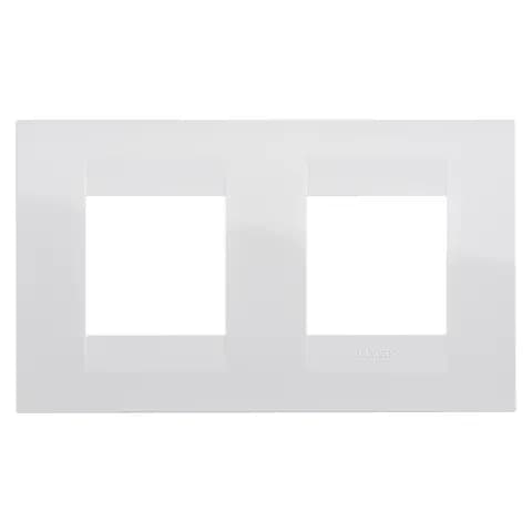 GEO INTERNATIONAL PLATE - IN TECHNOPOLYMER - 2+2 MODULES HORIZONTAL - WHITE - CHORUSMART