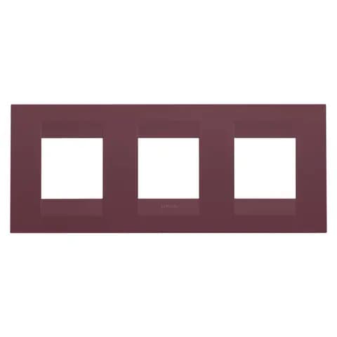 GEO INTERNATIONAL PLATE - IN PAINTED TECHNOPOLYMER - 2+2+2 MODULES HORIZONTAL - TUSCAN RED - CHORUSM