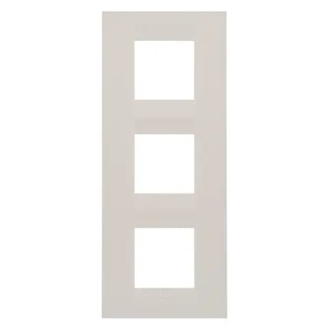 GEO INTERNATIONAL PLATE - IN TECHNOPOLYMER - 2+2+2 MODULES VERTICAL - IVORY - CHORUSMART