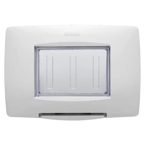 WATERTIGHT PLATE ITALIAN STANDARD - 3 MODULES IP55 - WHITE - CHORUSMART