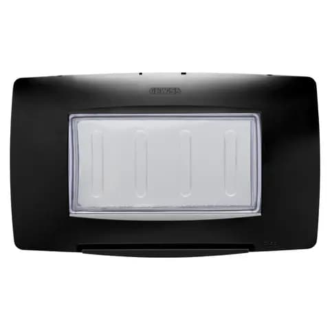 WATERTIGHT PLATE ITALIAN STANDARD - 4 MODULES IP55 - BLACK - CHORUSMART