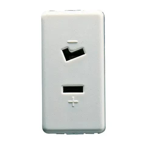 SELV SOCKET-OUTLET - 2P 6A 24V POLARIZED - 1 MODULE - SYSTEM WHITE