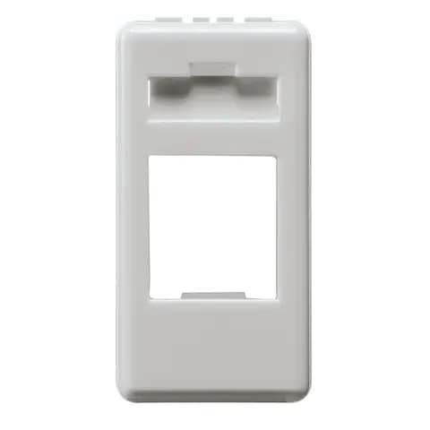 ADAPTER FOR HOUSING DATA CONNECTOR - AMP / KEYSTONE JACK - 1 MODULE - SYSTEM WHITE