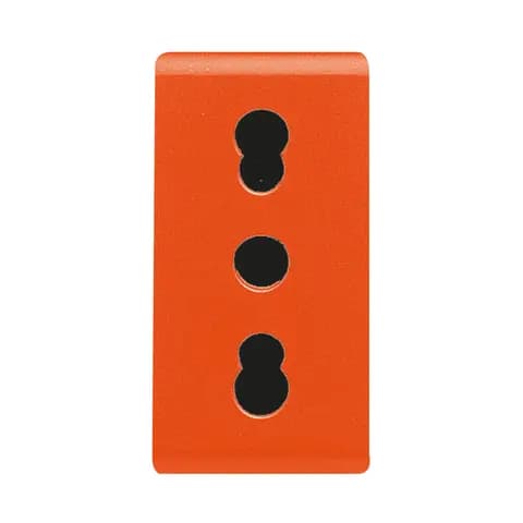 ITALIAN STANDARD SOCKET-OUTLET 250V ac - FOR DEDICATED LINES - 2P+E 16A DUAL AMPERAGE - P17-11 - 1 M