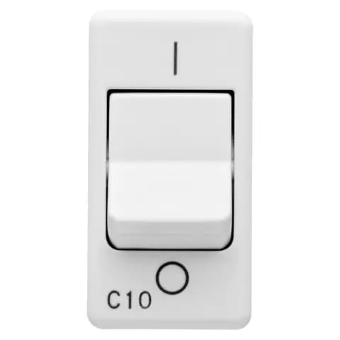 MINIATURE CIRCUIT BREAKER 230V ac - 1P+N 10A 3kA CHARACTERISTIC C - 1 MODULE - SYSTEM WHITE