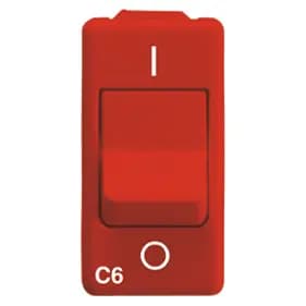 MINIATURE CIRCUIT BREAKER - FOR DEDICATED LINES - 1P+N 10A 3kA 6mA CHARACTERISTIC C - 1 MODULE - RED
