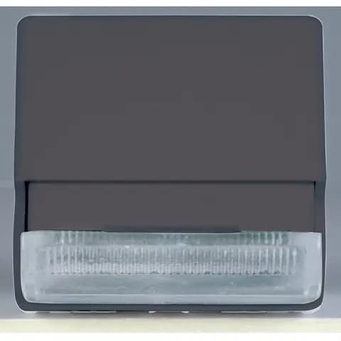 STAIR RISER LAMP WITH LED LIGHT - 12/230V ac - WHITE - 2 MODULES - SYSTEM BLACK