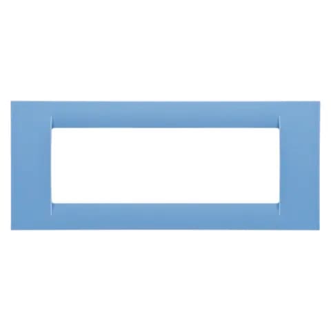 VIRNA PLATE - IN TECHNOPOLYMER GLOSS FINISHING - 6 GANG - SKY BLUE - SYSTEM