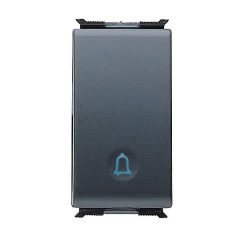 PUSH-BUTTON 1P 250V ac - NO 16A ILLUMINABLE - SYMBOL: BELL - 1 MODULE - PLAYBUS