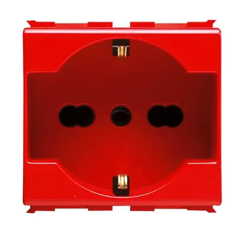 ITALIAN/GERMAN STANDARD SOCKET-OUTLET 250 V ac - FOR DEDICATED LINES - 2P+E 16A DUAL AMPERAGE - P40