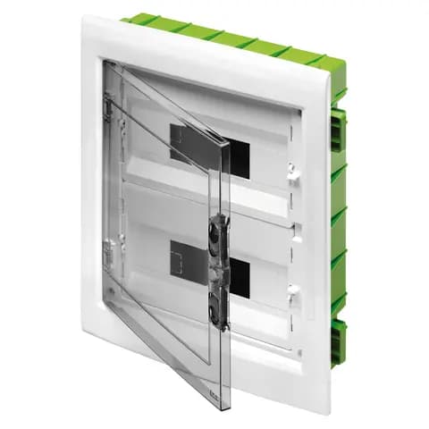 DISTRIBUTION BOARD - GREEN WALL - FOR MOBILE AND PLASTERBOARD WALLS - WITH SMOKED WINDOW PANEL AND E