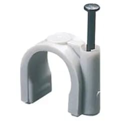 SHOCKPROOF POLYMER CLIP WITH HARDENED STEEL PIN - Ø 13-14MM - GREY RAL7035