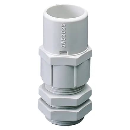 NYLON CABLE GLAND WITH HOUSING FOR RIGID CONDUIT - PG PITCH 13,5 FOR CONDUITS Ø 16MM - GREY RAL 7035