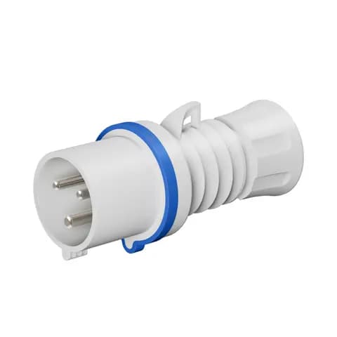 STRAIGHT PLUG HP - IP44/IP54 - 2P+E 32A 200-250V 50/60HZ - BLUE - 6H - FAST WIRING