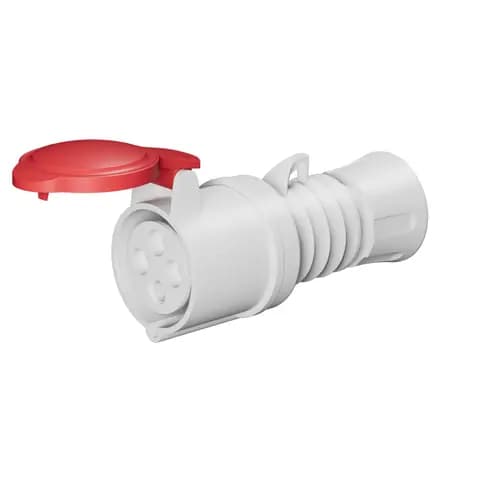 STRAIGHT CONNECTOR HP - IP44/IP54 - 3P+E 32A 380-415V 50/60HZ - RED - 6H - SCREW WIRING