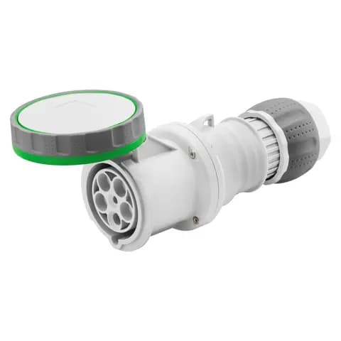 STRAIGHT CONNECTOR HP - IP66/IP67/IP68/IP69 - 3P+E 125A >50V 100-300HZ - GREEN - 10H - MANTLE TERMIN