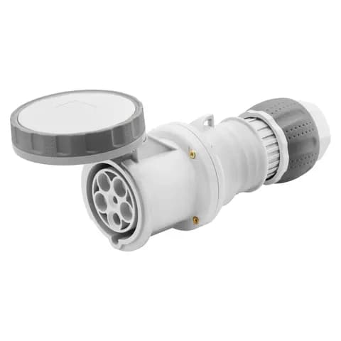 STRAIGHT CONNECTOR HP - IP66/IP67/IP68/IP69 - 3P+N+E - 63A- >50-250V - d.c. - GREY - 3H - MANTLE TER