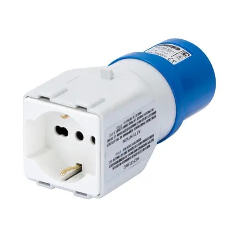 SYSTEM ADAPTOR - FROM INDUSTRIAL TO DOMESTIC IP44 - SOCKET-OUTLET 2P+E 16A 230V ac 50/60HZ - 1 PLUG