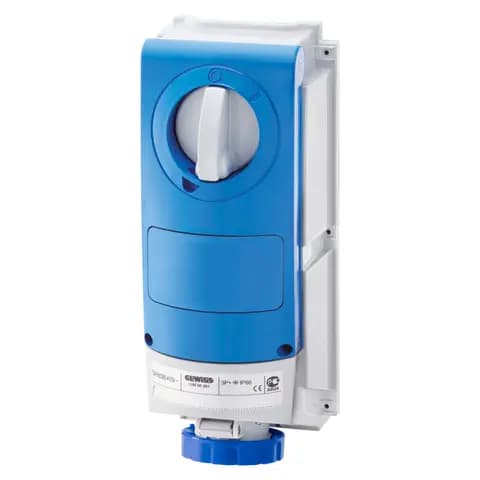 VERTICAL FIXED INTERLOCKED SOCKET OUTLET - WITHOUT BOTTOM - WITHOUT FUSE-HOLDER BASE - FOR HEAVY-DUT
