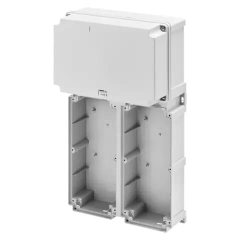 MODULAR BASE FOR COMBINATION MOUNTING OF VERTICAL FIXED SOCKET OUTLET HEAVY DUTY - 2 SOCKET OUTLET 1