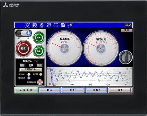 GS2110-WTBD - 10” Wide, WVGA, TFT color LCD 65536 colors, Panel color: Black, Power supply…